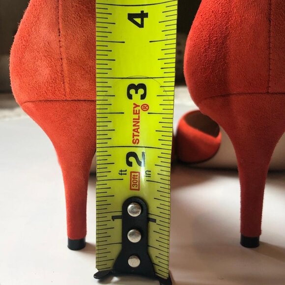 J Crew, D'Orsay, Pointed Toe, Orange, Suede Heels, Size 8.5, NWOB, appx 2.3/4" - Picture 8 of 16